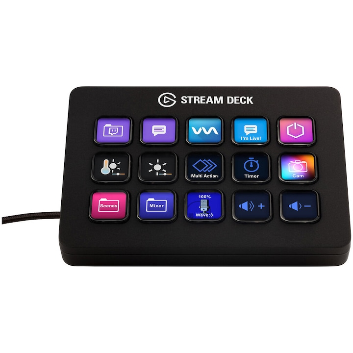 Reducere  RESIGILAT: Stream Deck Elgato MK.2, 15 butoane, Stand reglabil, Black