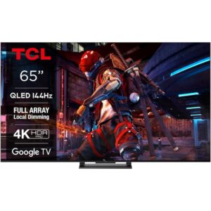 Reducere  RESIGILAT: Televizor TCL QLED 65C745, 164 cm, Smart Google TV, 4K Ultra HD, 100 Hz, Clasa G (Model 2023)