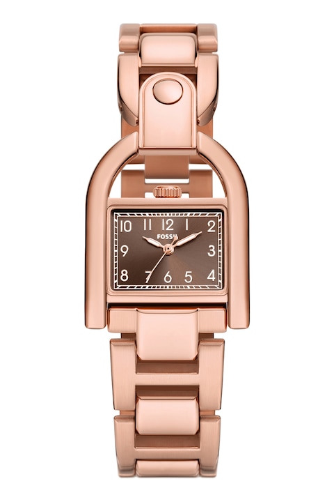 Reducere  RESIGILAT: Fossil – Ceas quartz de otel inoxidabil, Auriu rose