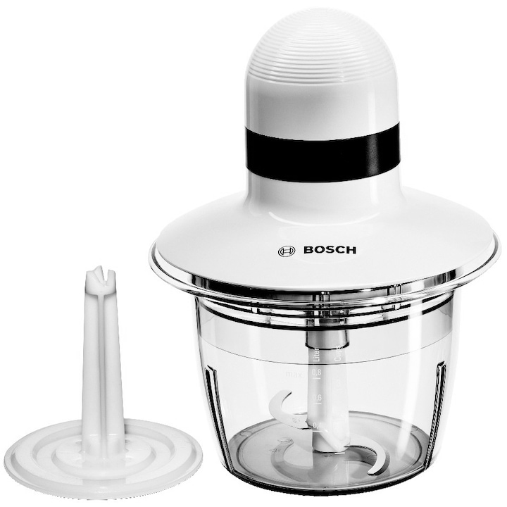 Reducere  RESIGILAT: Tocator Bosch MMR08A1, 400 W, 0.8 l, 1 viteza, Alb