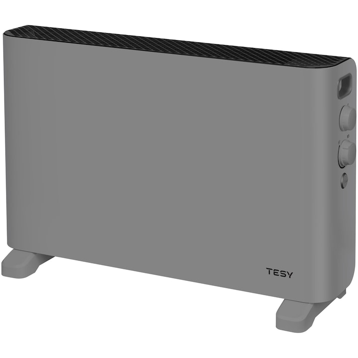 Reducere  RESIGILAT: Convector de podea Tesy CN 207 ZF G, 4 optiuni de setare a caldurii: 1000/2000 W + ventilator, termostat, functie turbo, gri