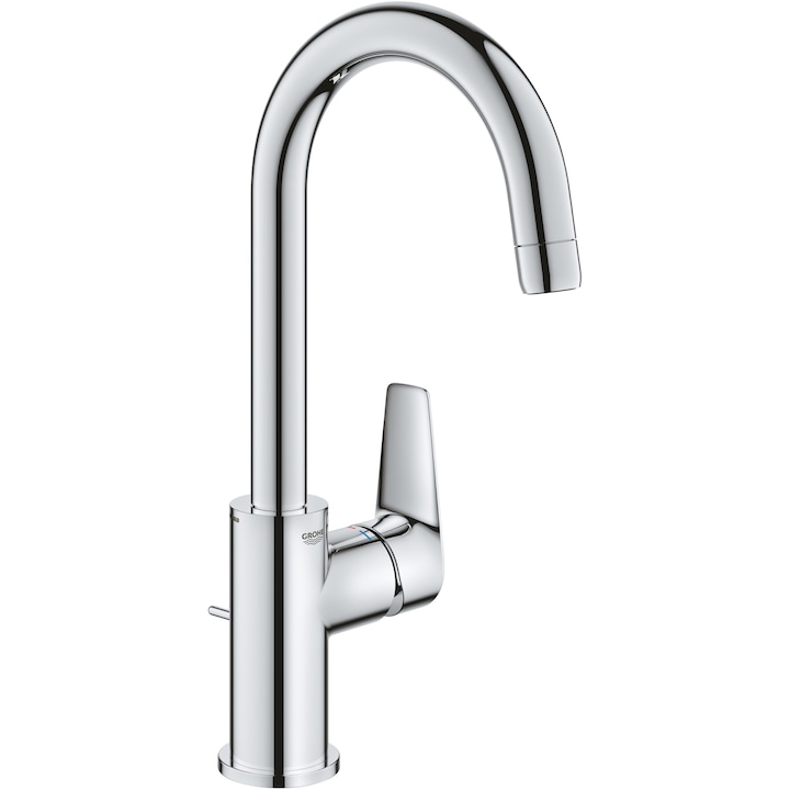 Reducere  RESIGILAT: Baterie lavoar Grohe BauEdge 23760001, 3/8”, marimea L, H 31.1 cm, monocomanda, pivotanta, cartus ceramic, evacuare cu tija, crom