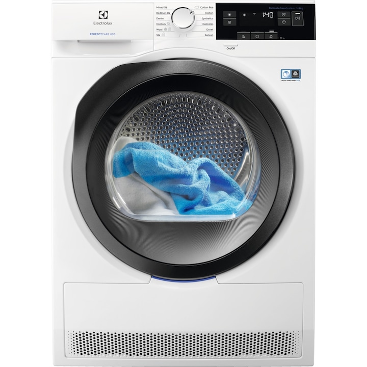 Reducere  RESIGILAT: Uscator de rufe Electrolux EW8H359S, PerfectCare800, pompa de caldura, 9 kg, Clasa A++, Display LCD, Alb