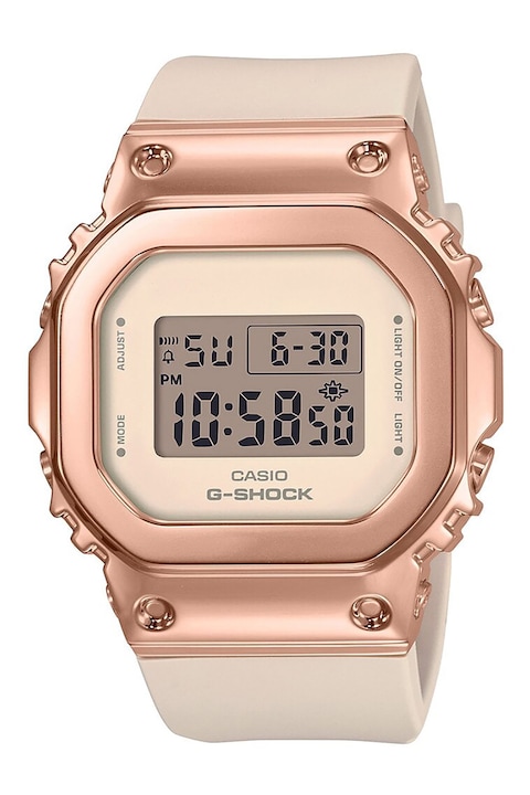 Reducere  RESIGILAT: Casio – Ceas digital cu o curea de rasina G-Shock, Roz pal