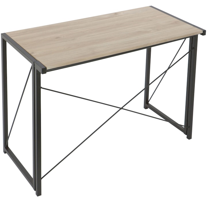 Reducere  RESIGILAT: Birou pliabil Kring Edge, MDF/metal, 90x45x74 cm, Sonoma