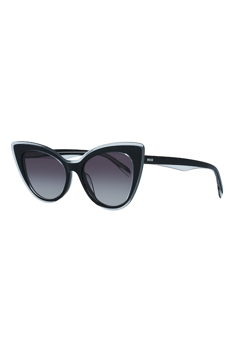 Reducere  RESIGILAT: Emilio Pucci – Ochelari de soare cat-eye cu detaliu contrastant, 54-18-145, Negru