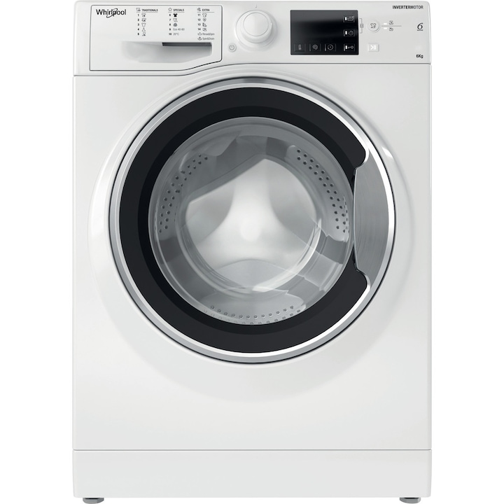 Reducere  RESIGILAT: Masina de spalat rufe Whirlpool WRBSB 6249 W EU, 6 kg, Clasa C, 1200 RPM, Alb