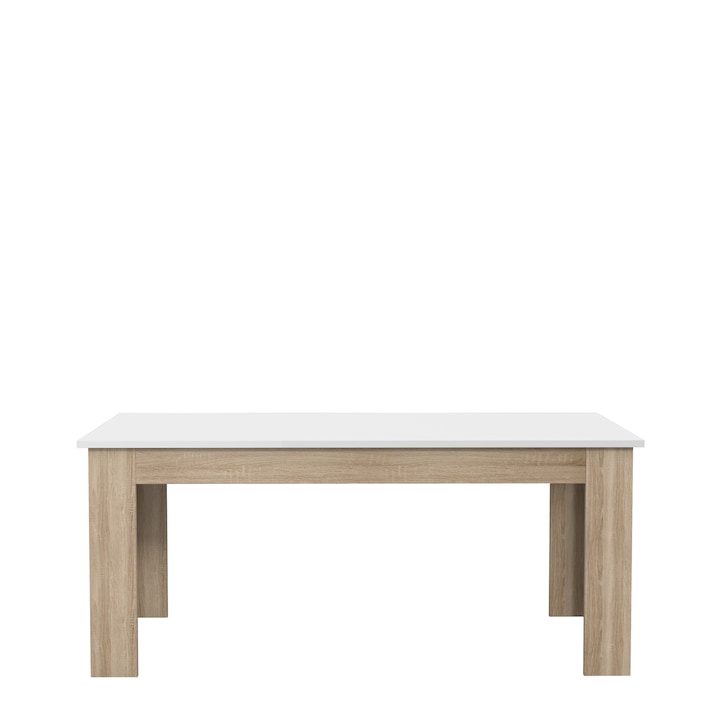 Reducere  RESIGILAT: Masa fixa Forte Pilvi, dimensiuni 180x 77.3x 90 cm, culoare stejar Sonoma/ alb