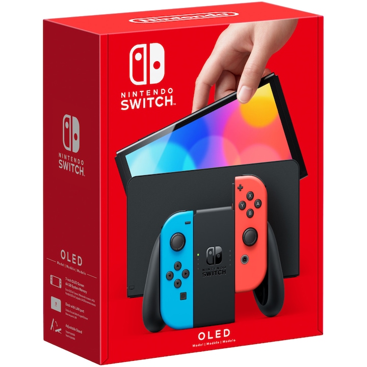 Reducere  RESIGILAT: Consola Nintendo Switch OLED (Neon Blue/ Red Joy – Con)