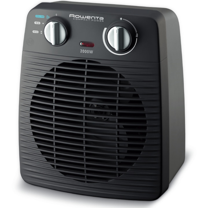 Reducere  RESIGILAT: Aeroterma Rowenta SO2210, 2000 W, 2 trepte de putere, Treapta de aer rece, Termostat mecanic, Protectie anti-inghet