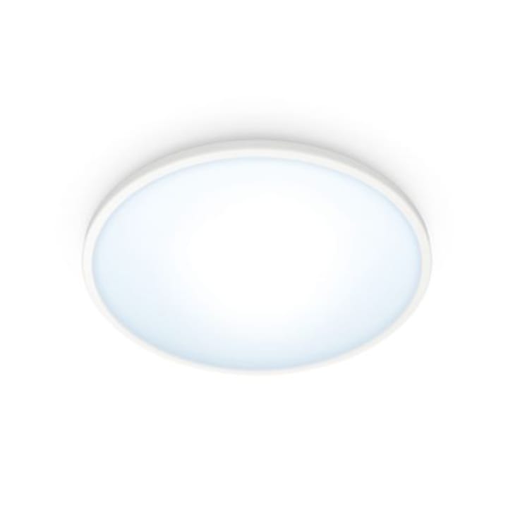 Reducere  RESIGILAT: Plafoniera LED inteligenta WiZ SuperSlim, Wi-Fi, Bluetooth, 16W, 1500 lm, lumina alba reglabila, 29.2 cm, metal/plastic, Alb, clasa energetica E