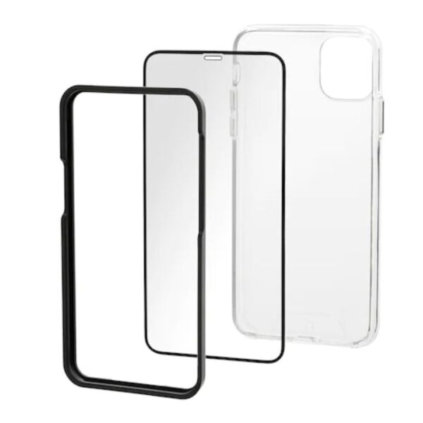 Reducere  RESIGILAT: Set Folie de protectie A+ Tempered Glass 3D/ Husa transparenta silicon A+ pentru iPhone 14 Plus