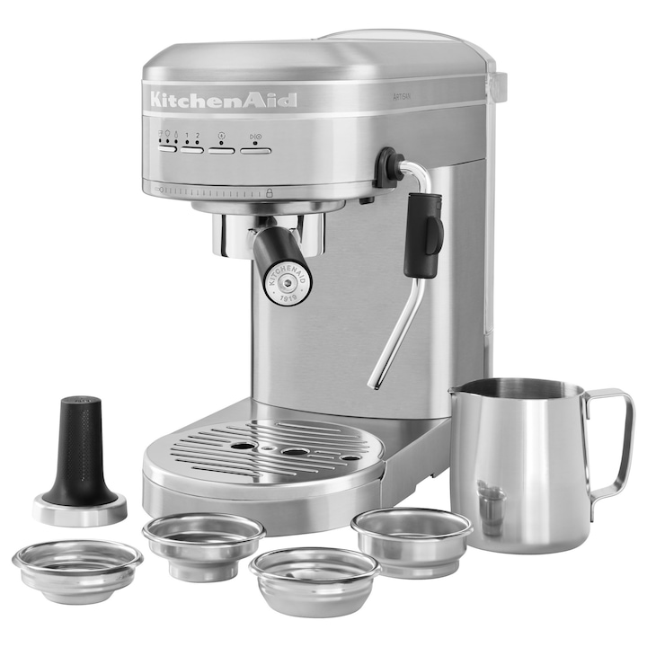 Reducere  RESIGILAT: Espressor manual Artisan KitchenAid 5KES6503ESX, 1470W, 15 bar, capacitate rezervor 1.4 l, stainless steel