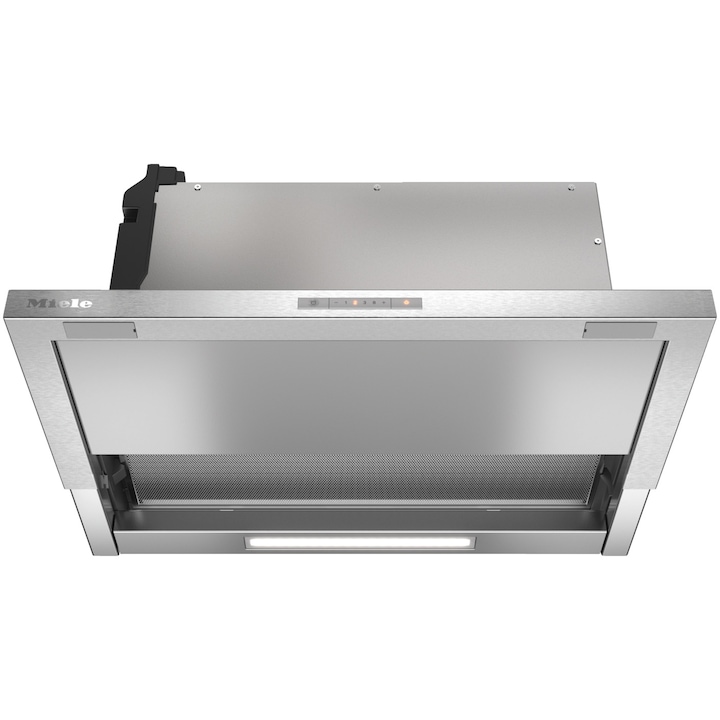 Reducere  RESIGILAT: Hota incorporabila telescopica Miele DAS 2620, Putere de absorbire 415 m3/h, CleanCover, Iluminare LED, Clasa A, 60 cm, Inox