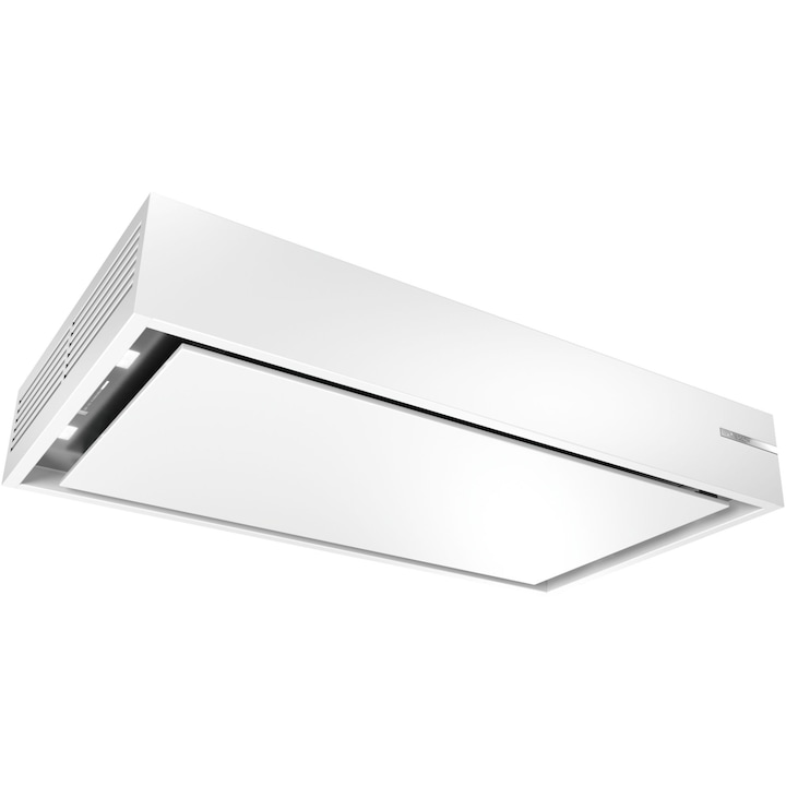 Reducere  RESIGILAT: Hota incorporabila decorativa Bosch DRR16AQ20, Putere de absorbtie 580 mc/h, HomeConnect, EcoSilence drive, AutoControl, Conectivitate plita, 105 cm, Alb