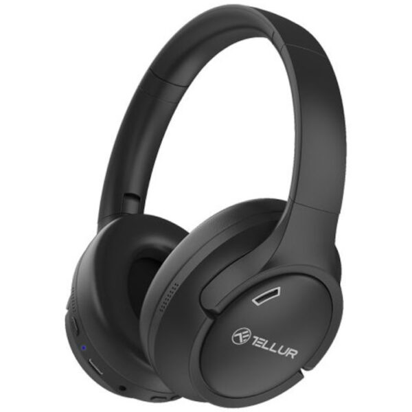 Reducere  RESIGILAT: Casti Over-ear Bluetooth Tellur Vibe, ANC – Active Noise Cancelling, Negru