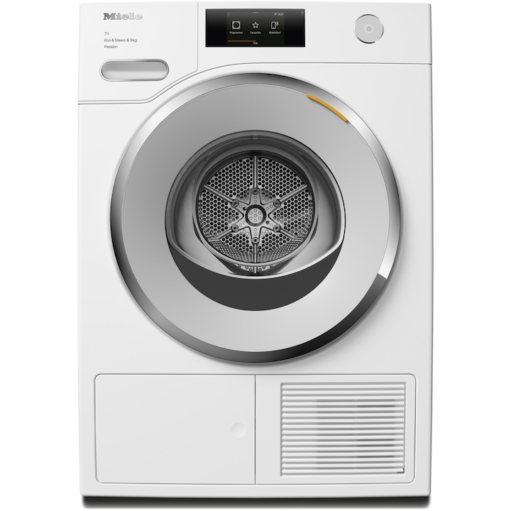 Reducere  RESIGILAT: Uscator de rufe Miele TWV 780 WP, Pompa de caldura, 9 kg, Clasa A+++, MTouch, SteamFinish, EcoDry, WiFiConn@ct, Alb