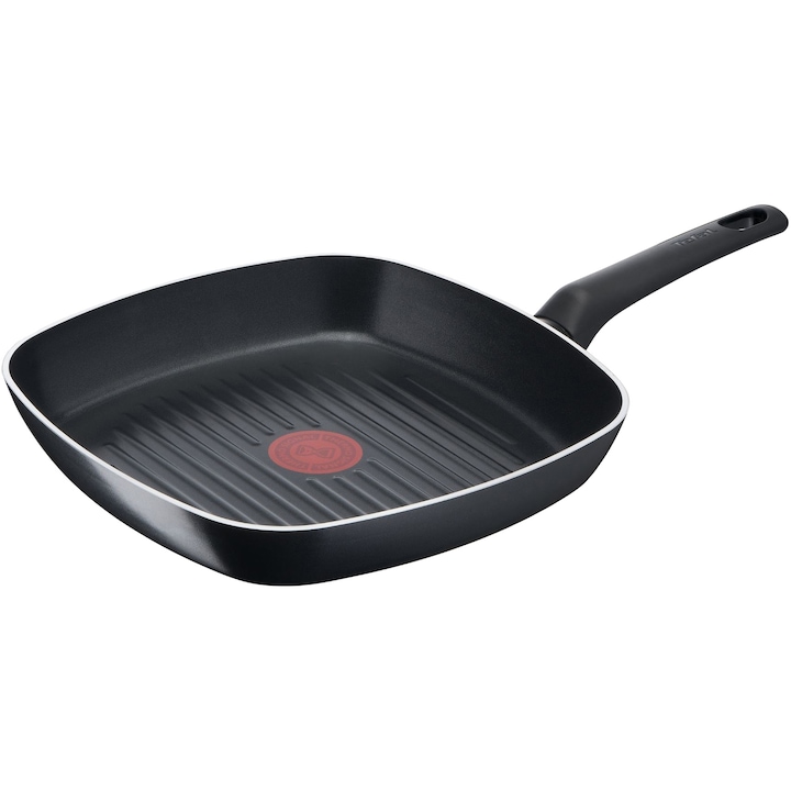 Reducere  RESIGILAT: Tigaie grill Tefal Simple Cook, Thermo-Signal, invelis antiaderent din titan, 26X26 cm