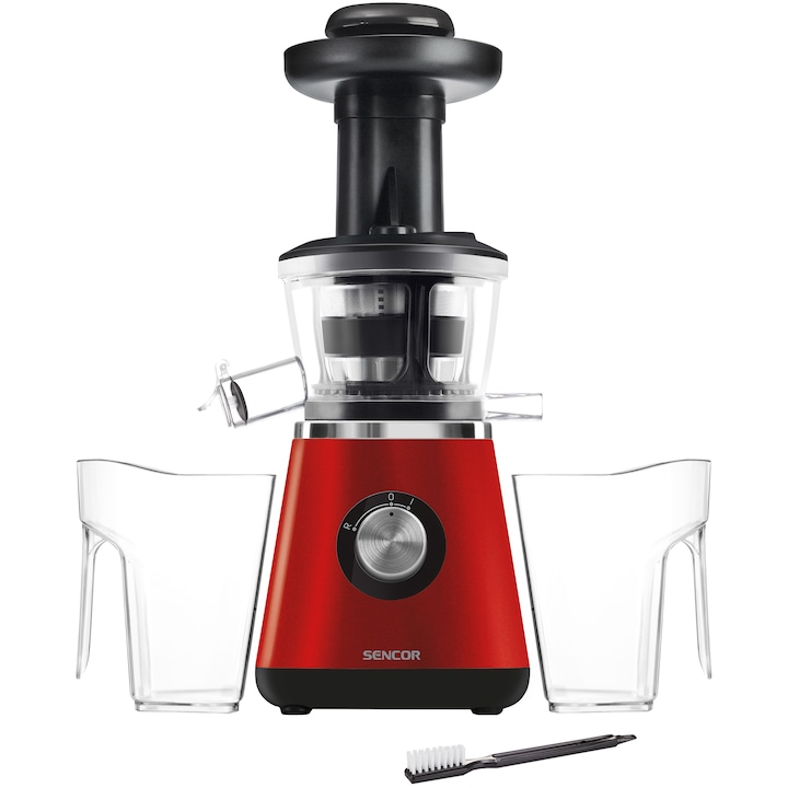 Reducere  RESIGILAT: Storcator de fructe si legume Sencor SSJ 4042RD, 400W, 60 rpm, 0.8 l, Rosu