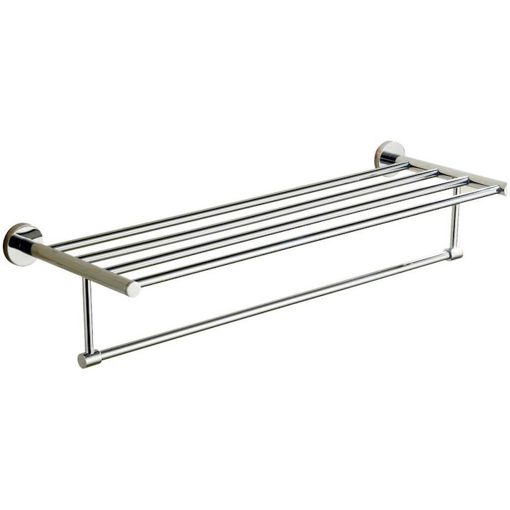 Reducere  RESIGILAT: Suport prosop Ermetiq Stylish ER-J520, cu polita, 60 cm, Inox