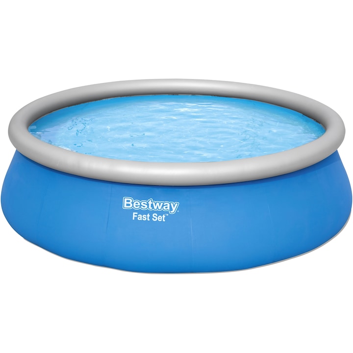 Reducere  RESIGILAT: Piscina gonflabila Bestway Fast Set, pompa filtrare, 4.57m x 1.22 m, 13807 litri