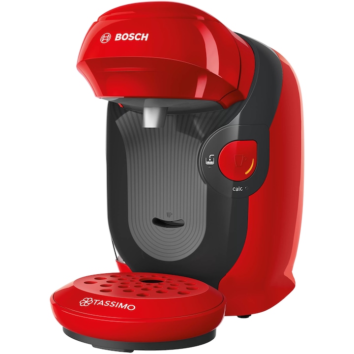 Reducere  RESIGILAT: Espressor Bosch Tassimo Style TAS1103, 1400w, 3.3 bar, 0.7l , autocuratare si decalcifiere, capsule, rosu