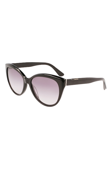 Reducere  RESIGILAT: CALVIN KLEIN – Ochelari de soare cat-eye cu lentile in degrade, Negru, 57-17-145