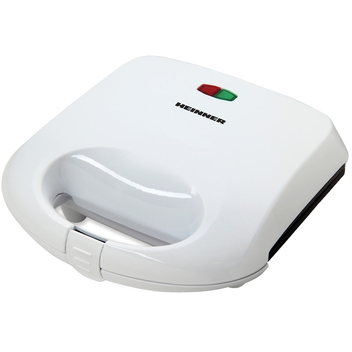 Reducere  RESIGILAT: Sandwich maker Heinner SM-K750W, 750 W, placi antiadezive fixe tip grill, Alb