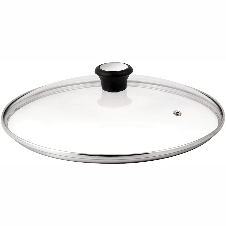 Reducere  RESIGILAT: Capac de sticla cu maner Tefal Exception, 24 cm, orificiu abur, margine de inox