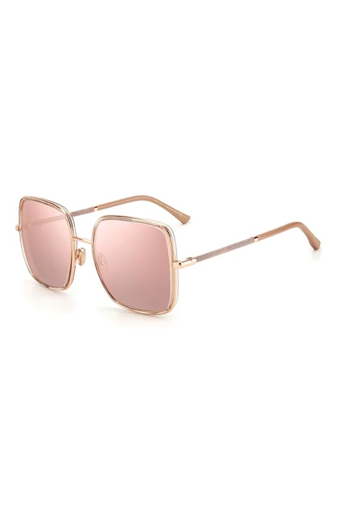 Reducere  RESIGILAT: Jimmy Choo – Ochelari de soare supradimensionati patrati Jayla, 57-20-140, Roz pastel/Auriu rose