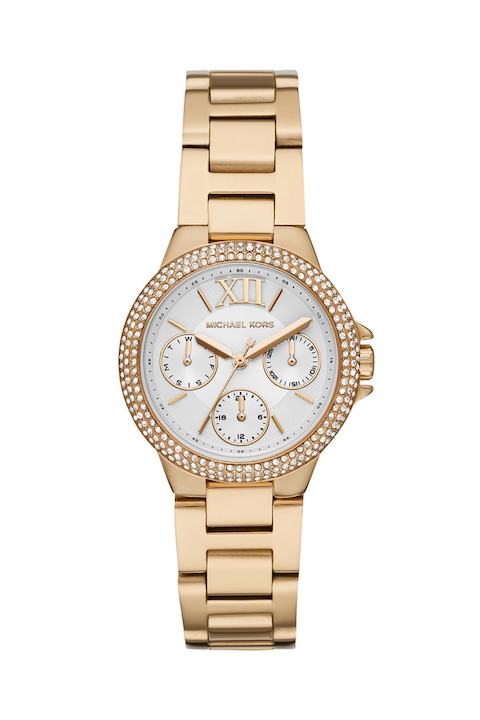 Reducere  RESIGILAT: Michael Kors – Ceas quartz decorat cu cristale, Auriu