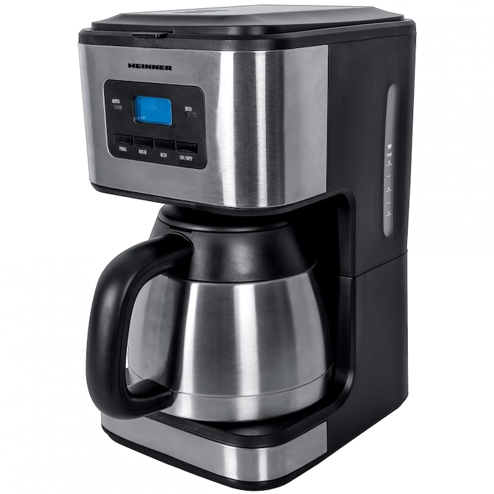 Reducere  RESIGILAT: Cafetiera Heinner Digitala HCM-900XMC, 900W, 1L, cana termos, Lcd, Timer, Inox