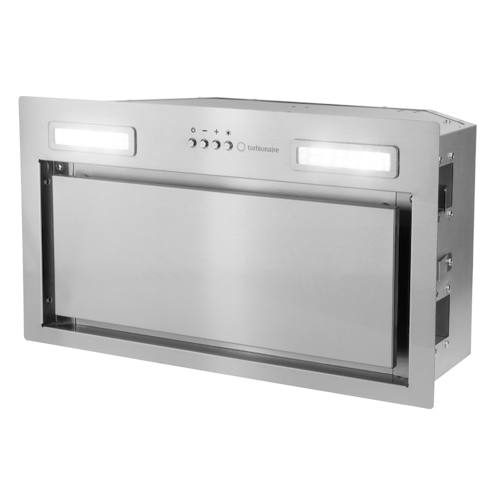 Reducere  RESIGILAT: Hota incorporabila Turbionaire Amira 50, 446 mc/h, Clasa A++, Motor Brushless, Iluminare LED 3200K, Aspiratie perimetrala, Control electronic, Filtru Inox si Aluminiu in 5 straturi, Silentioasa