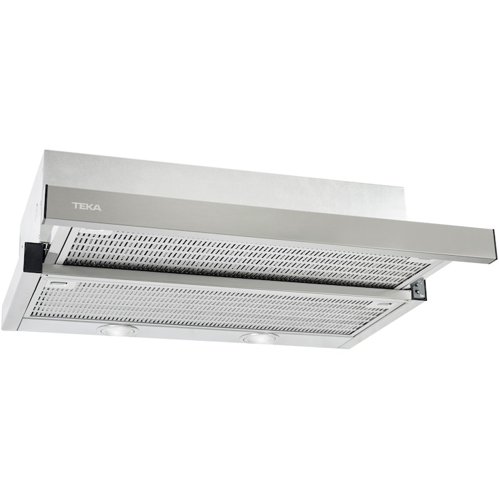 Reducere  RESIGILAT: Hota incorporabila telescopica Teka CNL 6415, 385 m³/h, 2 trepte putere+ 1 Turbo, Filtre inox, Control electronic, Sistem de iluminare automat, Motor EcoPower, Clasa A, 60 cm, Inox