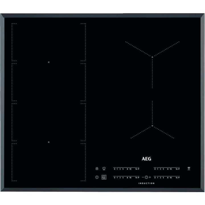 Reducere  RESIGILAT: Plita incorporabila AEG IKE64471FB, Inductie, 4 zone de gatit, FlexiBridge, PowerSlide, Timer, Control touch, 60 cm, Negru