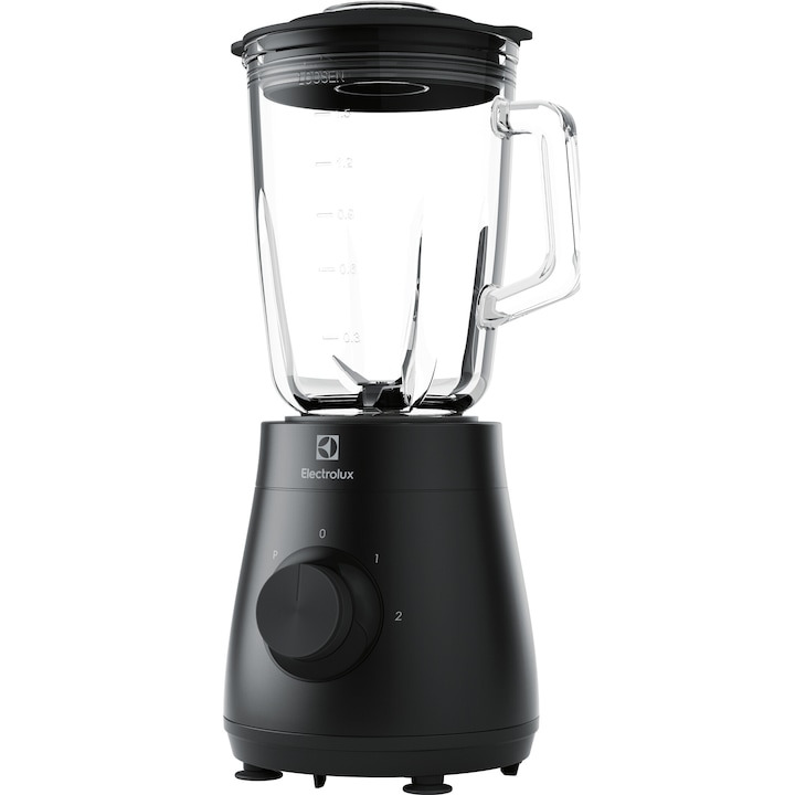 Reducere  RESIGILAT: Blender Electrolux E3TB1-4GG, 500W, 1,5 l, 2 viteze + Pulse, 4 lame inox, cana sticla termo-rezistenta, negru