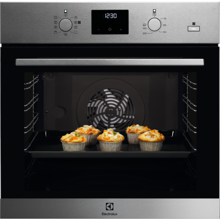 Reducere  RESIGILAT: Cuptor incorporabil Electrolux EOD3C50TX, Electric, 72 l, Autocuratare catalitica, Grill, Timer, SteamBake, Clasa A, Inox antiamprenta