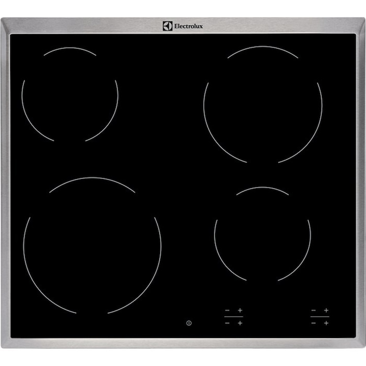 Reducere  RESIGILAT: Plita incorporabila Electrolux EHF6240XXK, Electrica, Vitroceramica, 4 Zone de gatit, Touch control, 60 cm, Negru