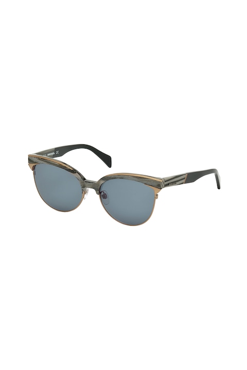 Reducere  RESIGILAT: Diesel – Ochelari de soare cat-eye, Gri/negru, 58-18-140 Standard