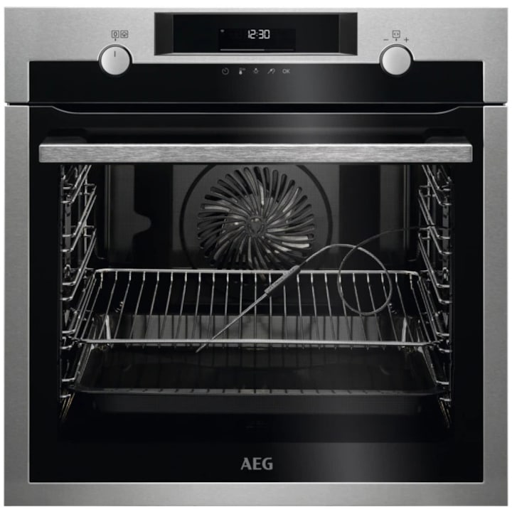 Reducere  RESIGILAT: Cuptor incorporabil AEG BPE558370M, Electric, Multifunctional, 71l, Clasa A+, SteamBake, Wi-Fi, Autocuratare pirolitica, Grill, Inox antiamprenta