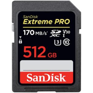 Reducere  RESIGILAT: Card de memorie Sandisk Extreme Pro SDXC, 512GB, Clasa 10, U3, V30, UHS-I