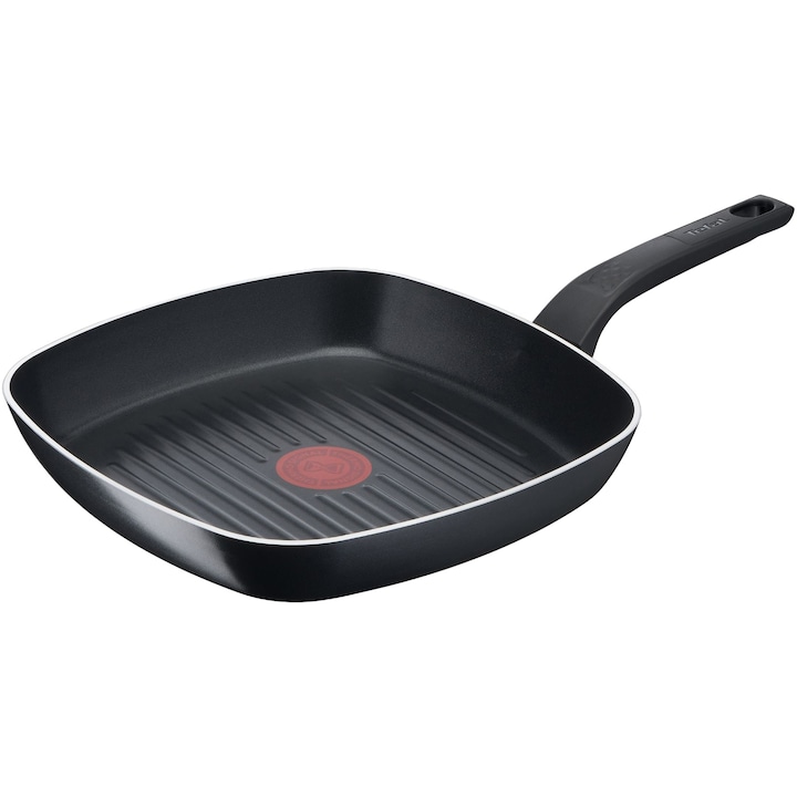 Reducere  RESIGILAT: Tigaie grill Tefal Simply Clean, Thermo-Signal, invelis antiaderent din titan, 26X26 cm