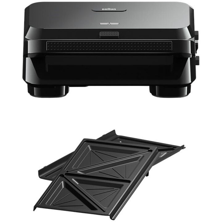 Reducere  RESIGILAT: Sandwich-maker BRAUN SM5000, 800W, 1 set placi detasabile, invelis antiaderent premium, negru