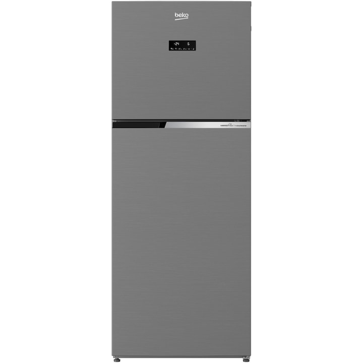 Reducere  RESIGILAT: Frigider cu doua usi Beko RDNT401E40SZXBN, 375 l, NeoFrost Dual Cooling, HarvestFresh, NutriFreeze, Display touch control, No Frost Freezer, Clasa E, H 172 cm, Inox