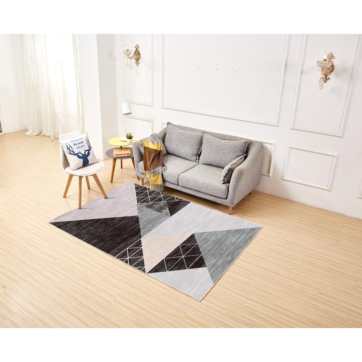 Reducere  RESIGILAT: Covor cu print digital 3D Eva Heinner Home, 200×300 cm, poliester 100%, spate antiderapant