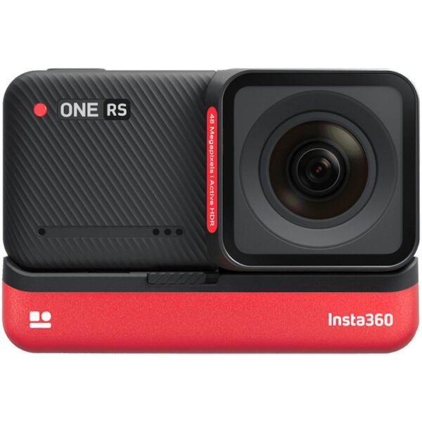 Reducere  RESIGILAT: Camera video sport Insta360 ONE RS 4K Edition, 4K, Waterproof, HDR, Negru / Rosu