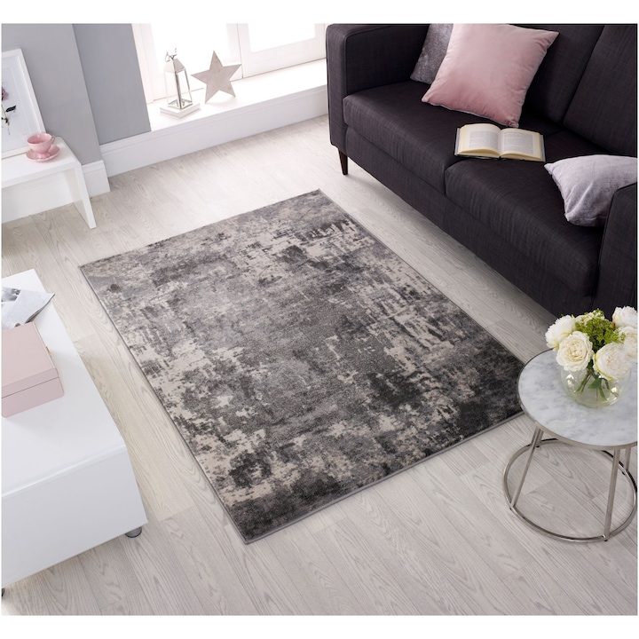 Reducere  RESIGILAT: Covor dreptunghiular Flair Rugs Wonderlust, 160 x 230 cm, 2250 g/m², 100% Polipropilena, Gri