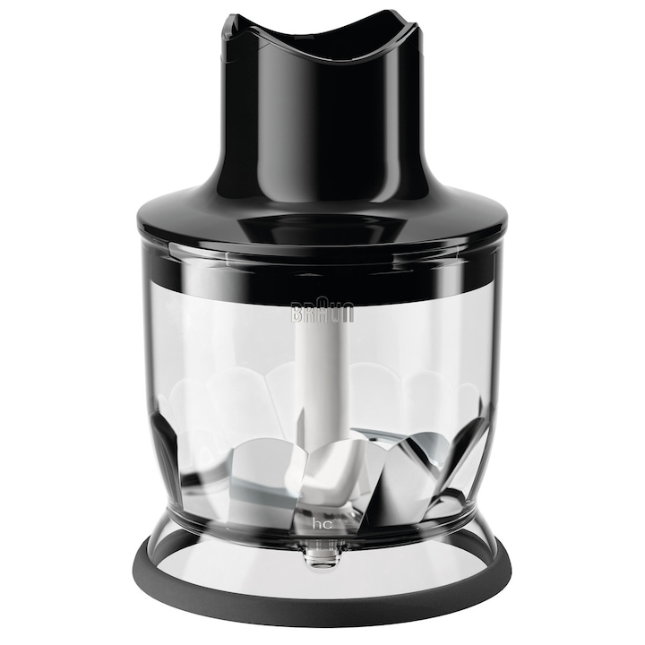 Reducere  RESIGILAT: Tocator pentru mixer vertical Braun, MQS200BK, 350 ml, Sistem EasyClick Plus, Negru