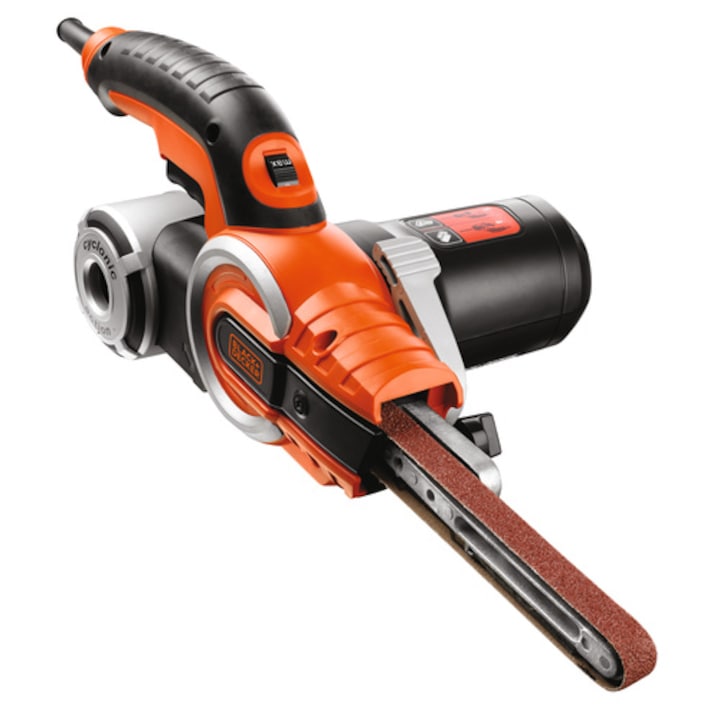 Reducere  RESIGILAT: Slefuitor cu caneluri, Black & Decker, KA902EK-QS, 400W, accesorii, curea de 13 mm in carcasa, Multicolor