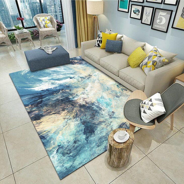 Reducere  RESIGILAT: Covor cu print digital 3D Galaxy Heinner Home, 200×300 cm, poliester 100%, spate antiderapant